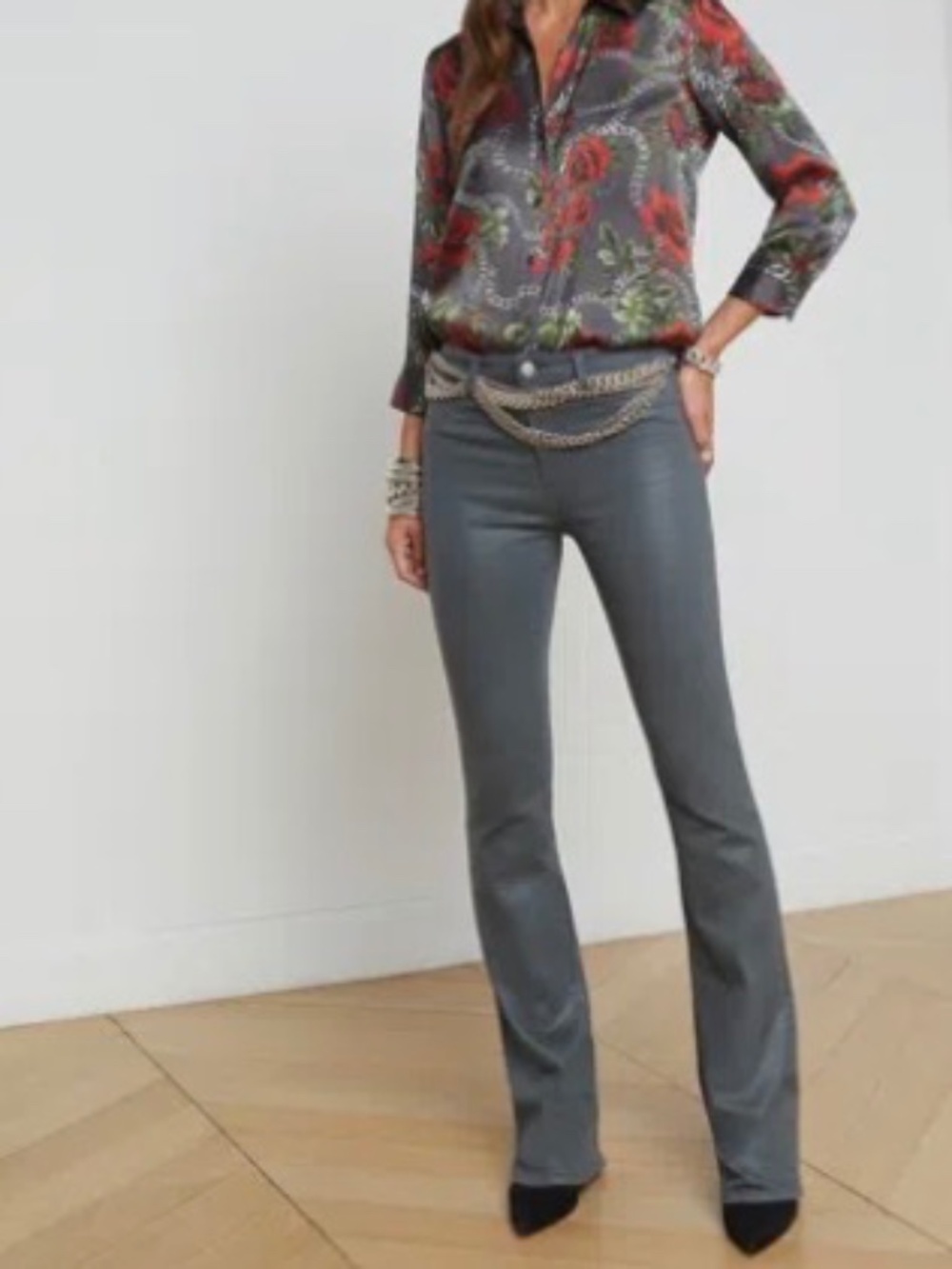 NWT L’AGENCE Selma bootcut coated pant